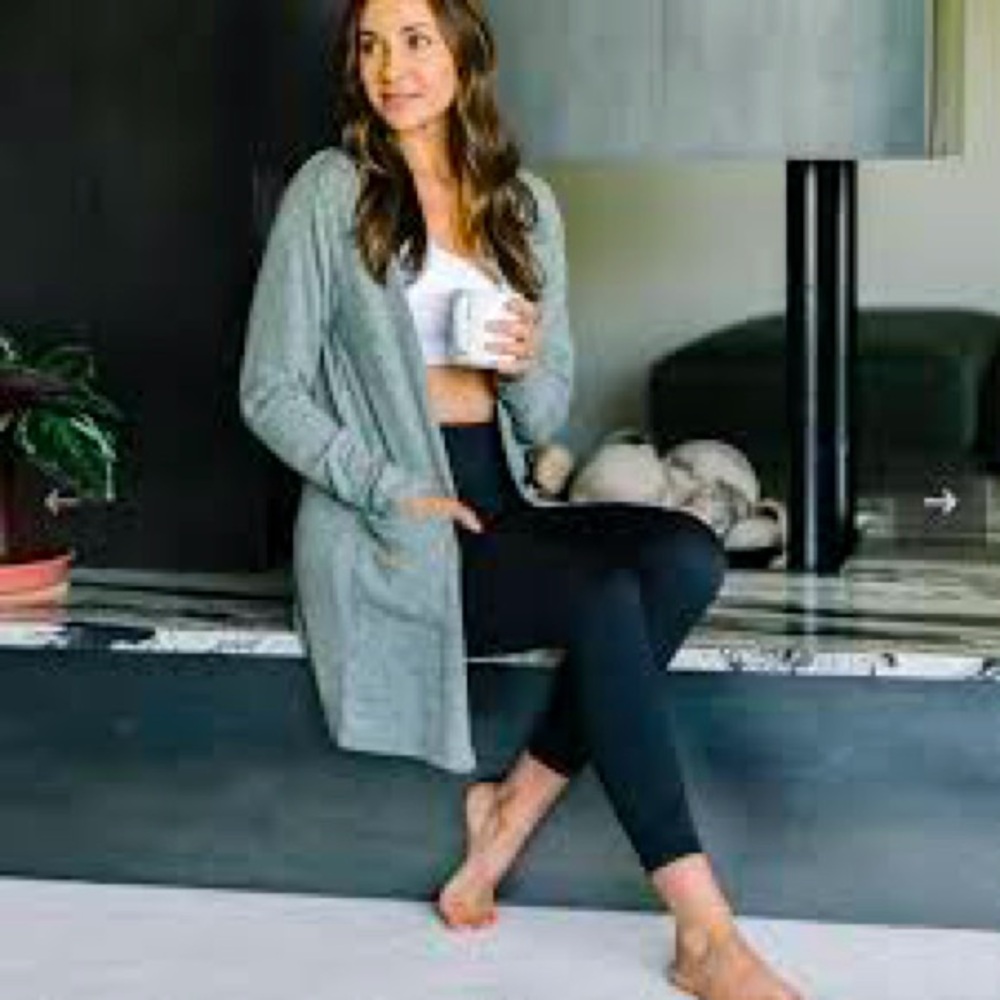 Zyia army green boyfriend cardigan